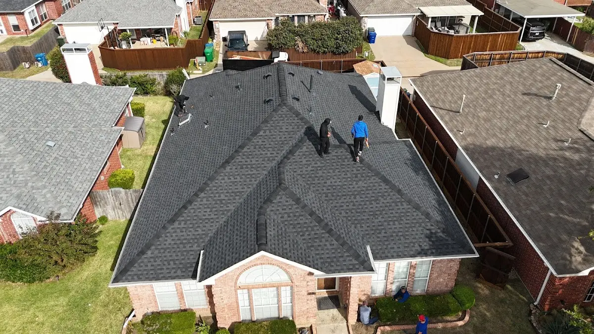 Slate & Tile Roof Repair work in progress on a North Hills property